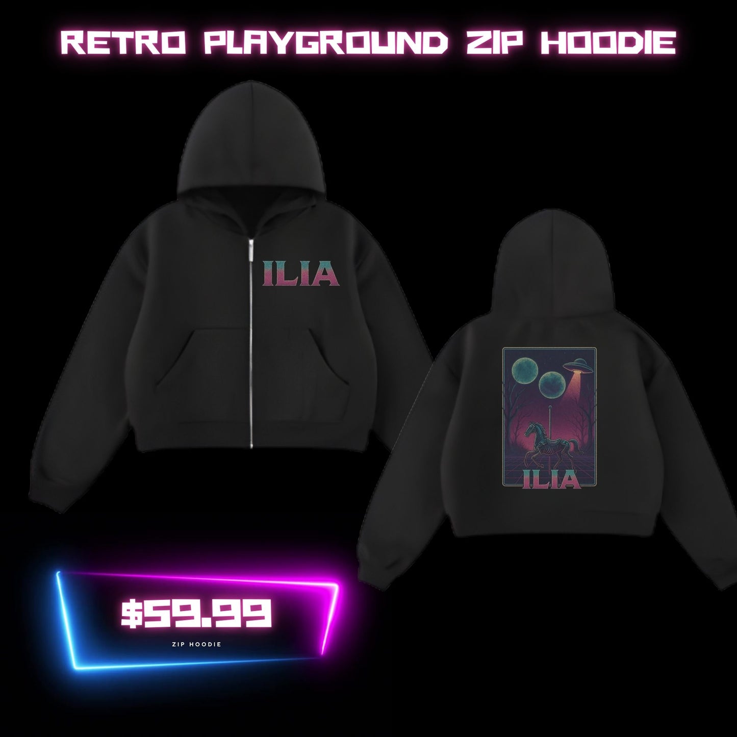 ILIA Retro Playground Zip Hoodie – Limited Edition