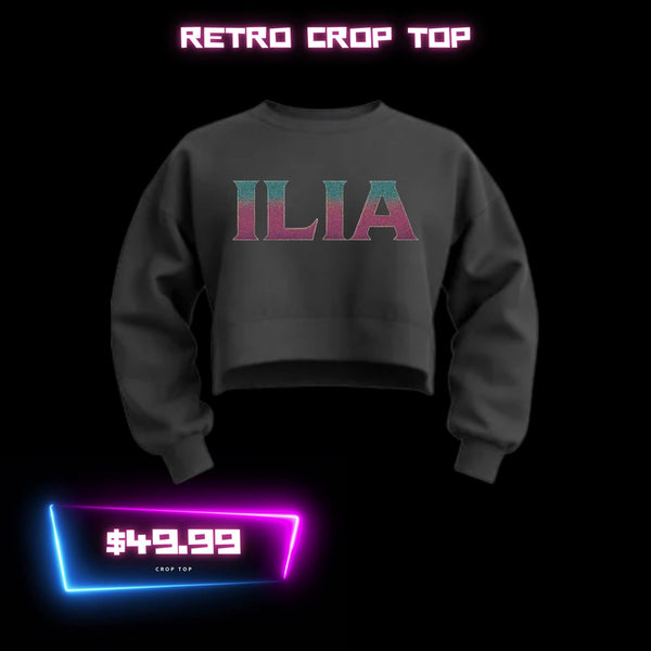 ILIA Retro Gradient Crop Top – 80s Aesthetic Streetwear